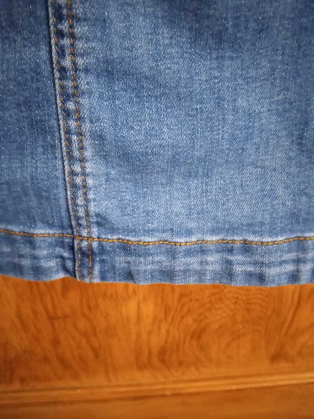 Talbots-Denim Panel Skirt - Picture 3 of 5